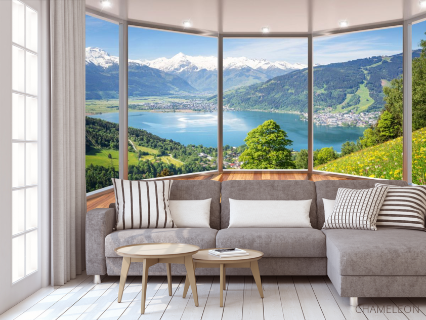 Фотообои  Вид из окна на озеро - 3