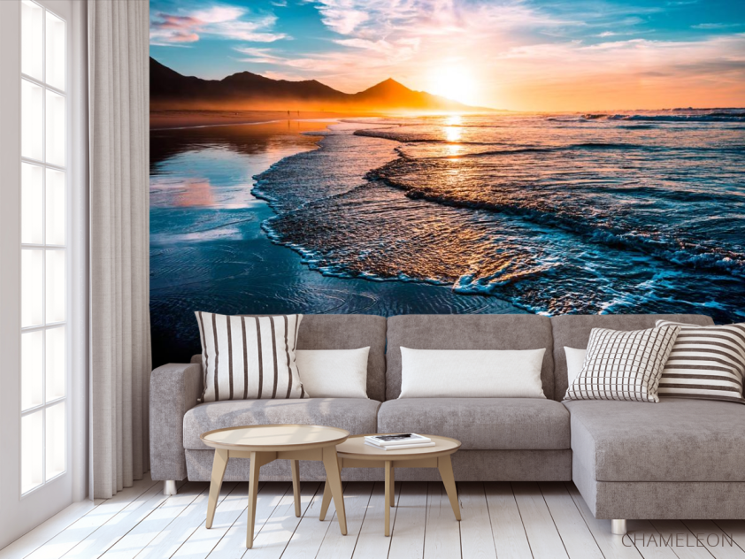 Фотообои Горы и солнце над морем - 3