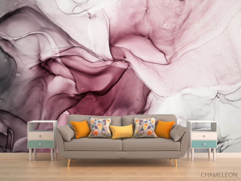 Фотообои Бордовый fluid art - 1