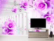 Фотообои Фиолетовые цветы в тоннеле - 2