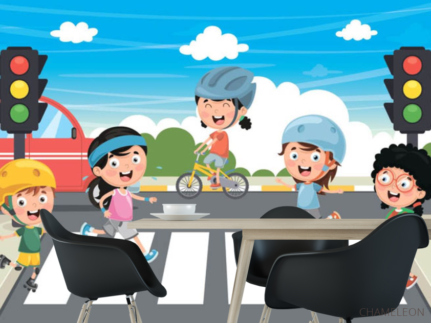 Фотошпалери діти на дорозі - 1