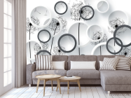 Фотообои Чб одуванчики - 3