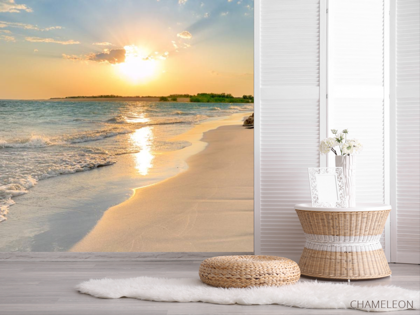 Фотошпалери сонце над морем - 2