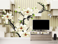 Фотообои Ветка 3д магнолии - 2