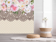 Фотошпалери квіти з мереживом - 2