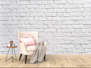 Фотообои белая кирпичная стена - 4