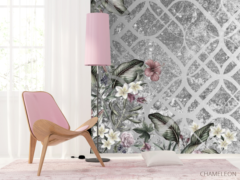 Фотошпалери квіти з візерунком - 4