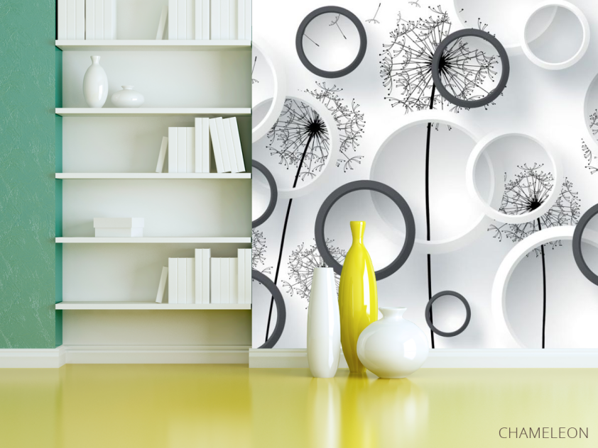 Фотошпалери Чб кульбаби - 3