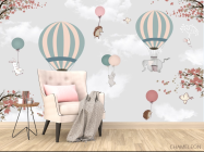 Фотообои животные на воздушных шариках - 4