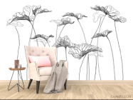 Фотообои цветы линии - 4