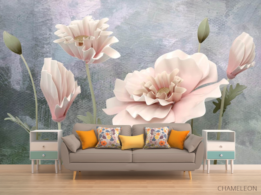 Фотообои 3d объёмные цветы - 1