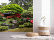 Фотошпалери струмочок біля будинку - 2