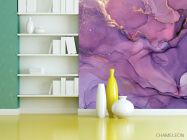 Фотошпалери яскравий фіолетовий fluid art - 3