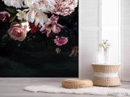 Фотошпалери Квіти на чорному тлі - 2