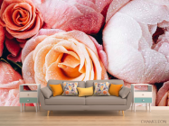 Фотообои Цветы и роса - 1