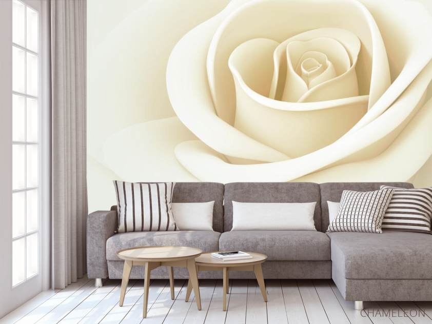 Фотообои белая роза - 3