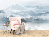 Фотообои Каскадные горы в тумане - 4