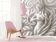 Фотошпалери абстрактна дівчина з ефектом 3д - 4