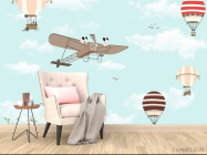 Фотообои воздушные шары и самолеты - 4