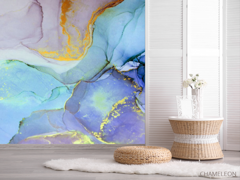 Фотошпалери Синьо-фіолетовий флюїд - 2