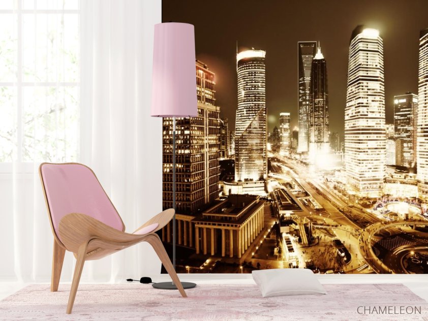 Фотошпалери ярий вечірній мегаполіс сепія - 4