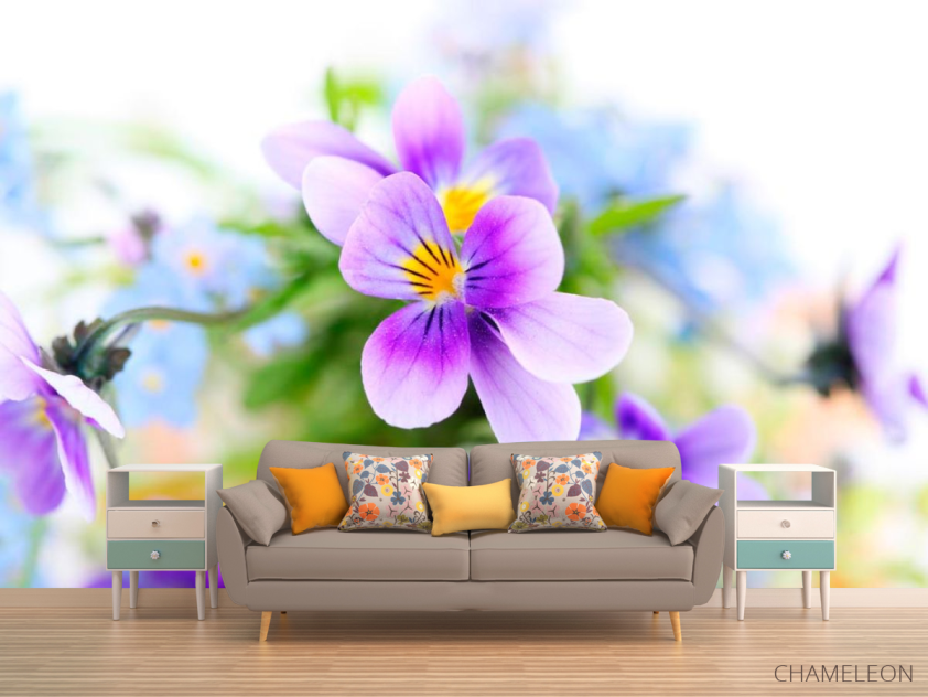 Фотообои Сиреневые анютины глазки - 1