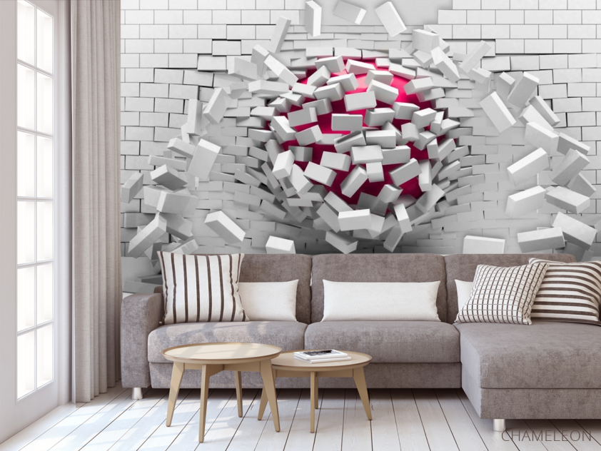 Фотообои 3d кирпичная стена - 3