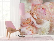 Фотошпалери ніжні квіти з краплями - 4