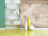 Фотошпалери Карта світу на тлі дерева - 3