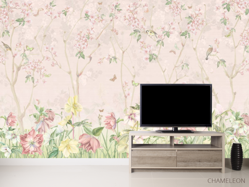 Фотообои Розовые цветы в саду - 2