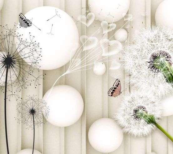 Фотообои 3д одуванчики Фотообои 3д одуванчики 22115