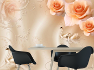 3д фотообои Лебеди - 1