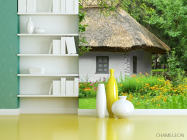 Фотошпалери будиночок з солом'яним дахом - 3