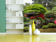 Фотошпалери струмочок біля будинку - 3