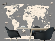 Шпалери в дитячу Карта - 1