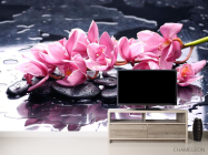 Фотообои Сиреневые цветы и камни - 2