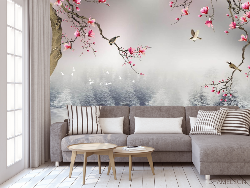 Фотообои Магнолии в японском стиле - 3