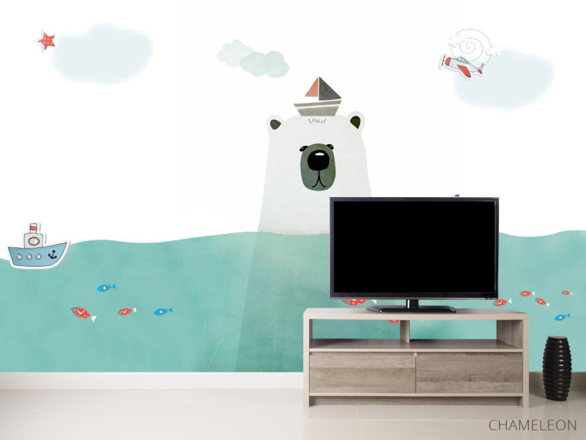 Фотообои Медведь в воде - 2