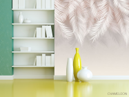 Фотошпалери Графічні бежеві пальмове листя - 3