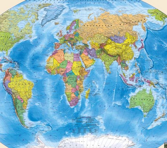 Фотошпалери Карта світу 12448