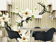 Фотошпалери Гілка магнолії 3д - 1