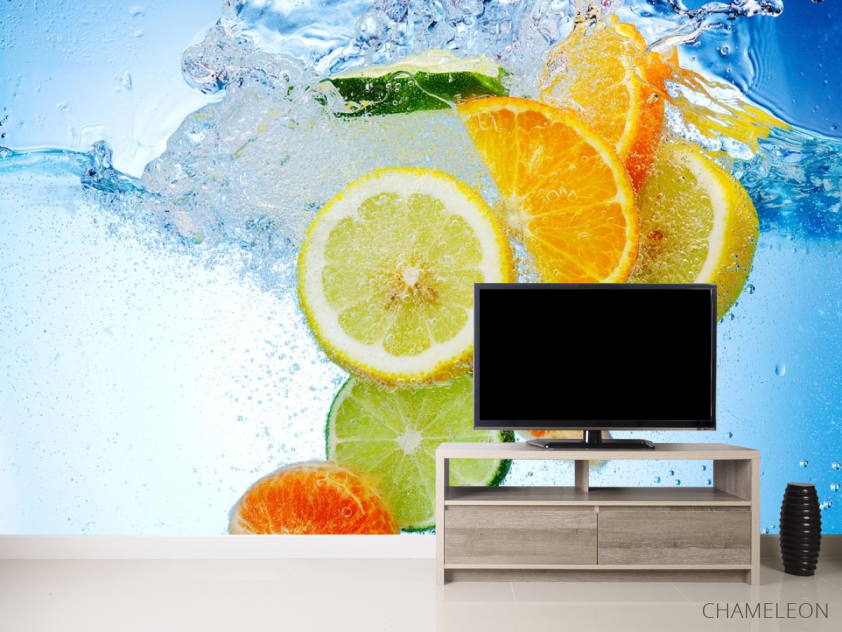 Фотообои цитрусовые в воде - 2