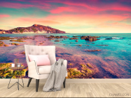 Фотообои розовое море и небо - 4