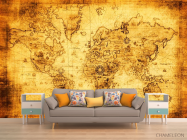 Фотообои Материки на карте - 1