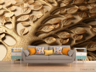 Фотообои золотая ветка - 1