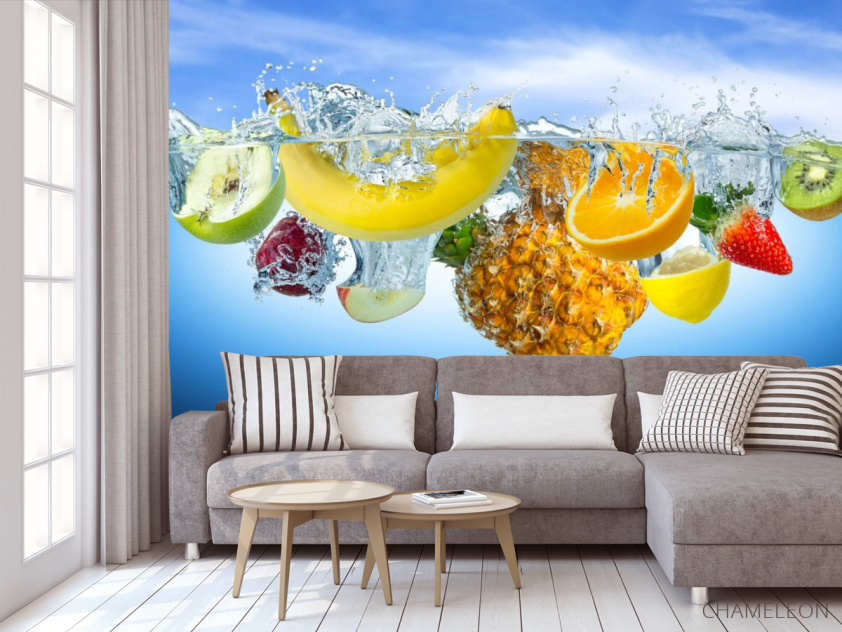 Фотообои Фрукты в воде - 3