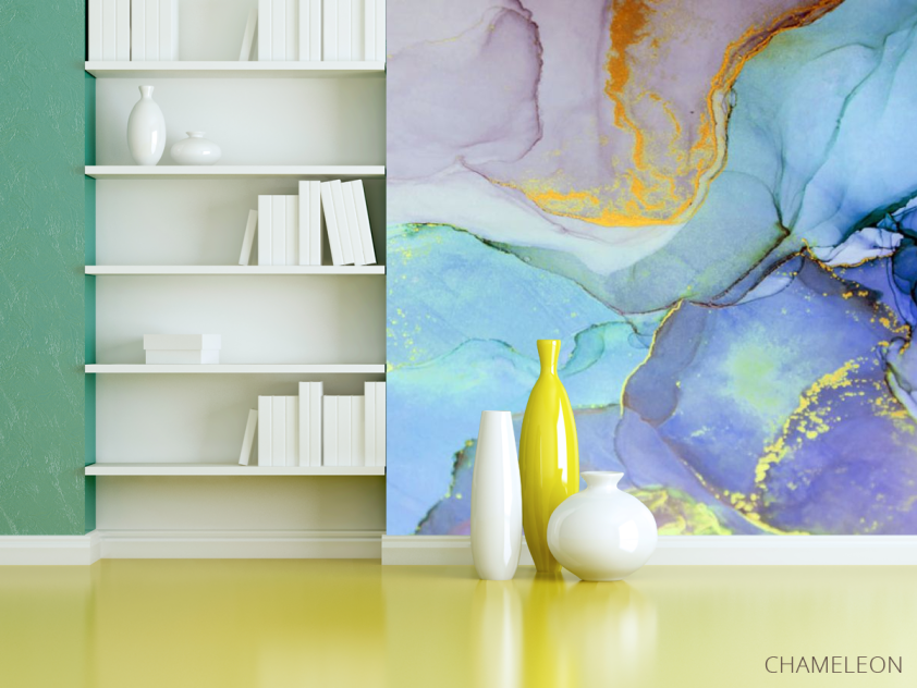 Фотошпалери Синьо-фіолетовий флюїд - 3