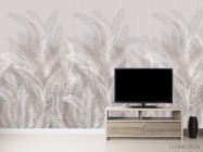 Фотообои Бежевые листья тропические - 2