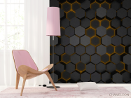 Фотошпалери шестикутники 3д - 4