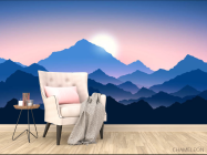 Фотообои горы в тумане - 4